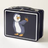 Lunch Box Pingouin avec papillon (Devant)