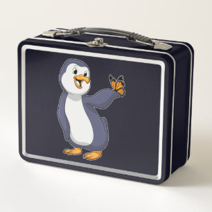 Lunch Box Pingouin avec papillon