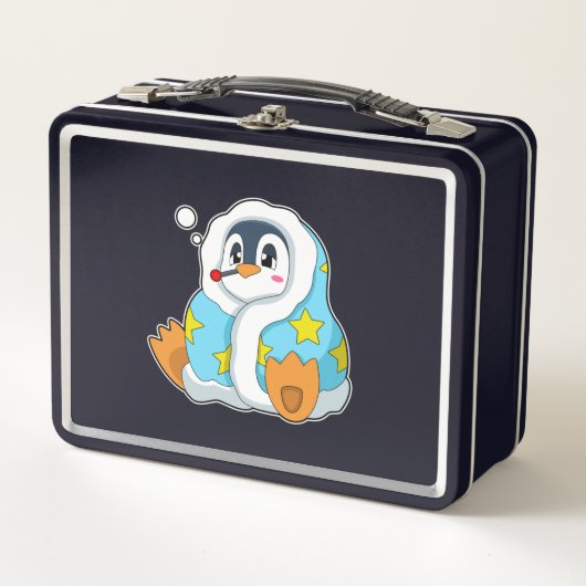 Lunch Box Pingouin avec thermomètre clinique (Devant)