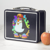 Lunch Box Pingouin comme peintre avec Spray (En situation)