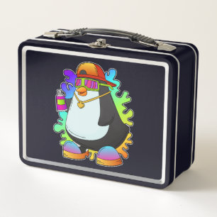 Lunch Box Pingouin comme peintre avec Spray