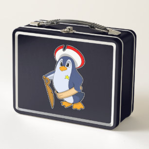 Lunch Box Pingouin comme pirate avec Casquette