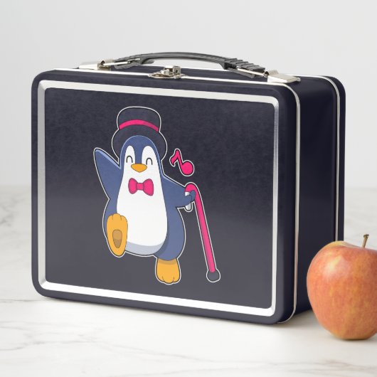 Lunch Box Pingouin en Groom avec Cravate (En situation)