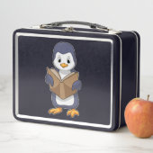 Lunch Box Pingouin Nerd avec Livre (En situation)