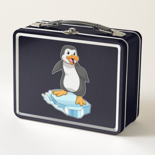 Lunch Box Pingouin sur glace floc (Devant)