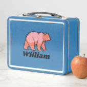 Lunch Box Pink Bear Pop Art (En situation)