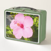 Lunch Box Pink Hibiscus Tropical Flower (Devant)