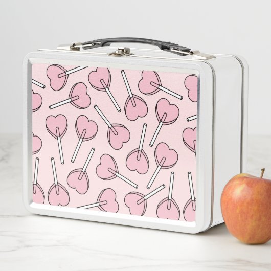 Lunch Box Pink Lollipops, Heart Lollipops, Lollipop Pattern (En situation)