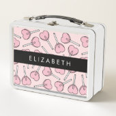 Lunch Box Pink Lollipops, Heart Lollipops, Lolly, Your Name (Devant)