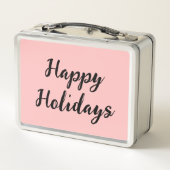 Lunch Box Pink pastel joyaux vacances Noël stylet simple (Dos)