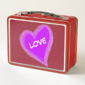 Lunch Box Pink Purple Blue Hearts doux mignon (Dos)