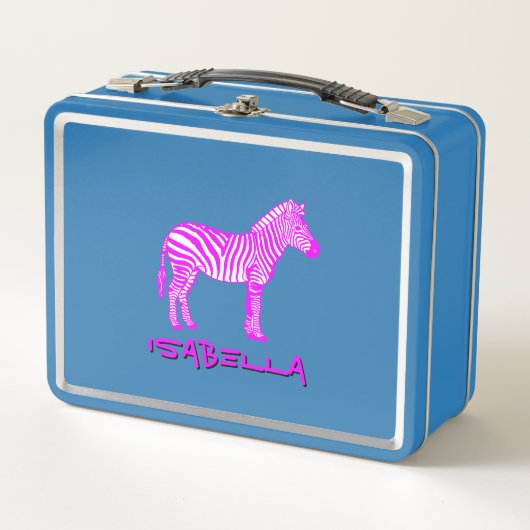 Lunch Box Pink Zebra Kids (Devant)