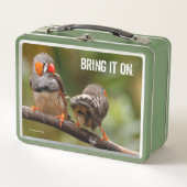 Lunch Box Pinsons zèbres effrontés oiseaux chanteurs sur une (Devant)