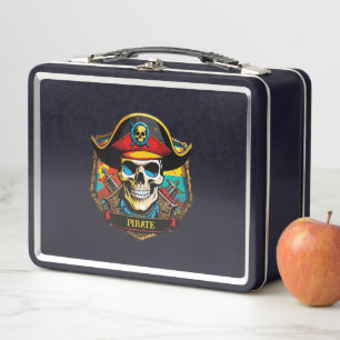 Lunch Box Pirate Capitaine Boîte à lunch en métal