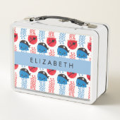 Lunch Box Pirate Jellyfish, Motif de méduses, Votre nom (Dos)