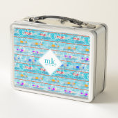 Lunch Box Piscine Piscine Équipe Motif Monogramme (Dos)