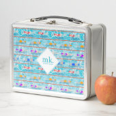 Lunch Box Piscine Piscine Équipe Motif Monogramme (En situation)