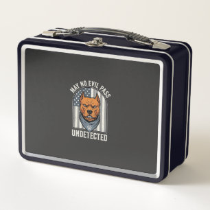 Lunch Box Pitbull Patriotique Chien de Garde