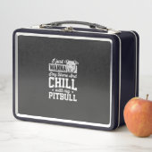 Lunch Box Pitbull Reste à la Maison et Design Chill (En situation)