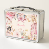 Lunch Box Pixie de jardin floral fée magique personnalisée (Devant)