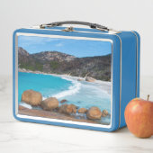 Lunch Box Plage blanche immaculée et océan bleu (En situation)