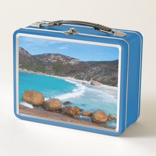 Lunch Box Plage blanche immaculée et océan bleu (Devant)