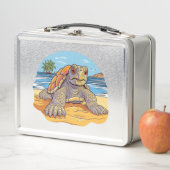 Lunch Box Plage de dessin animé de tortue (En situation)