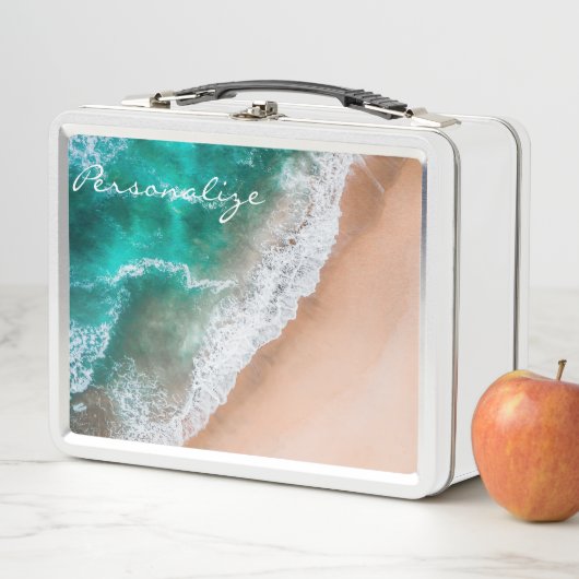 Lunch Box Plage d'eau de mer sable tropical été (En situation)