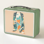 Lunch Box Plage tropicale Abstraite Rétro Surf pour Ados (Dos)