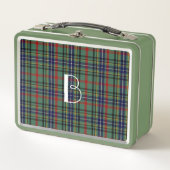 Lunch Box Plaid de clan monogramme  (Devant)