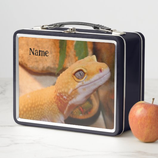 Lunch Box Planche à découper Leopard Gecko (En situation)