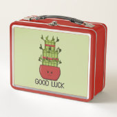 Lunch Box Plante de bambou chanceux avec un message (Devant)