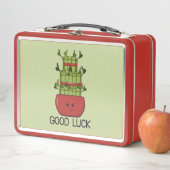 Lunch Box Plante de bambou chanceux avec un message (En situation)