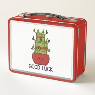 Lunch Box Plante de bambou chanceux avec un message
