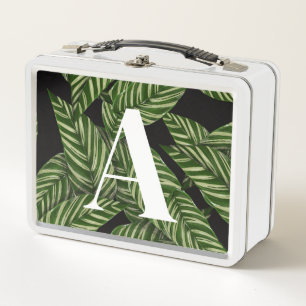 Lunch Box Plante de feuille tropicale moderne Imprimer Monog