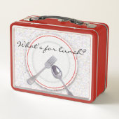 Lunch Box Plaque avec fourchette et cuillère (Dos)