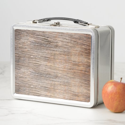 Lunch Box Plaque en bois brut (En situation)