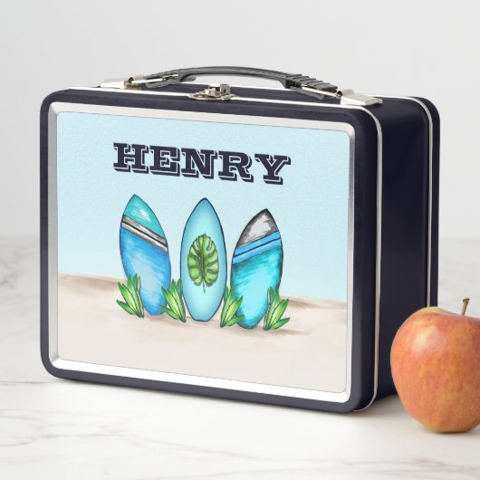 Lunch Box Platins de surf rétro (En situation)