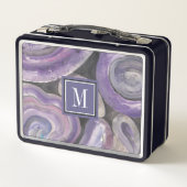 Lunch Box Pluie de cercle du monogramme | (Dos)