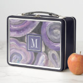 Lunch Box Pluie de cercle du monogramme | (En situation)