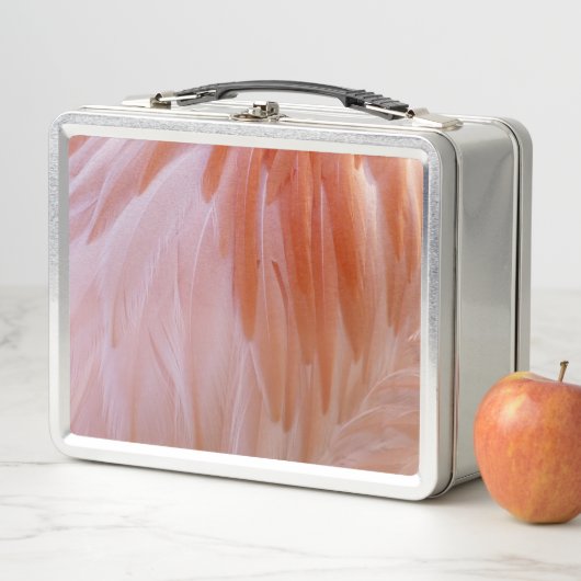 Lunch Box Plumes de Flamant rose dans les tons roses (En situation)