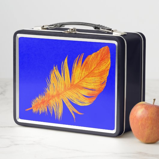 Lunch Box Plumes orange (En situation)
