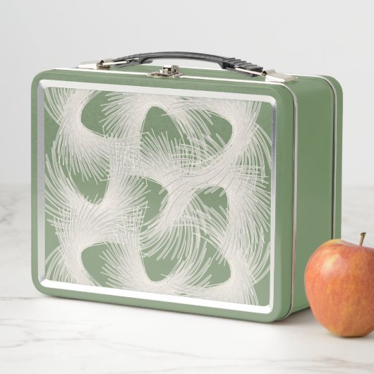 Lunch Box Plumes volantes blanches (En situation)