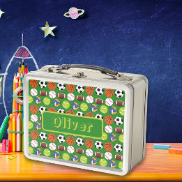 Lunch Box Plusieurs boules de sport nom personnalisé