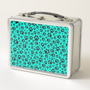 Lunch Box Poches de chien noir et blanc Pointe Polka sur cya