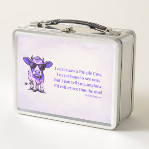 Lunch Box Poème drôle de vache violette par Gelett Burgess