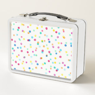 Lunch Box Points Aquarelle Lumineux : Motif transparent.