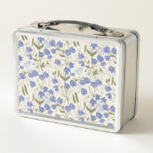 Lunch Box Pois doux Bleu et crème (Dos)