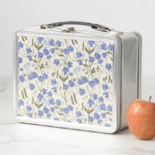 Lunch Box Pois doux Bleu et crème (En situation)