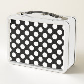 Lunch Box Pois noirs et blancs, Motif Polka (Dos)